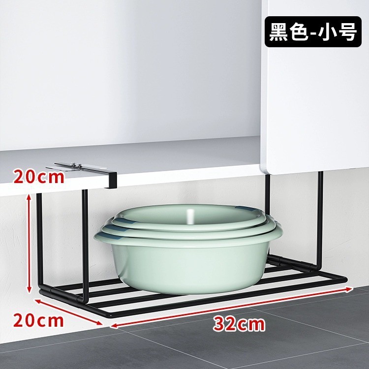 Soporte Colgante para Lavabo Plegable, Sin Perforación, de 1 Capa, para Baño
