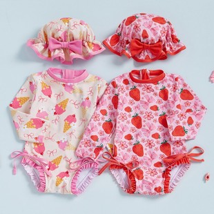 3-6M 6-12M 12-18M 18-24M 2-3Y bright cartoon pattern children's swimsuit