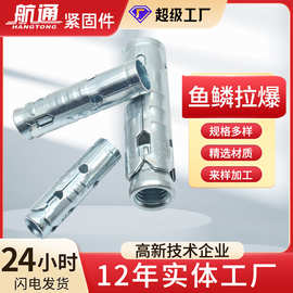 厂家现货镀锌鱼鳞拉爆连体拉爆分体拉爆一体鱼鳞拉爆膨胀螺丝栓