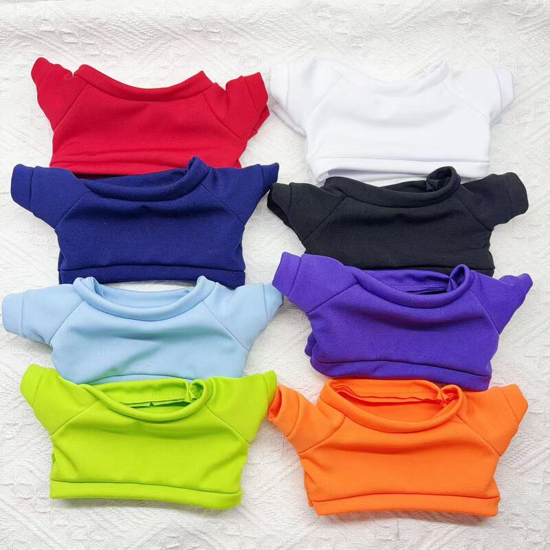 New Doll Clothes 20cm Clothing T-Shirt 30cm Solid Color Sweatshirt Doll Milk Silk Teddy Bear Doll Replacement