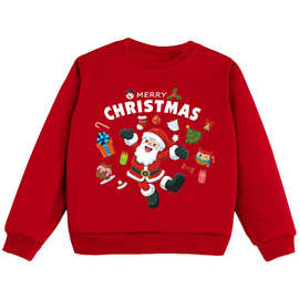 Christmas Sweater 圣诞快乐麋鹿雪人印花儿童休闲卫衣圆领上衣