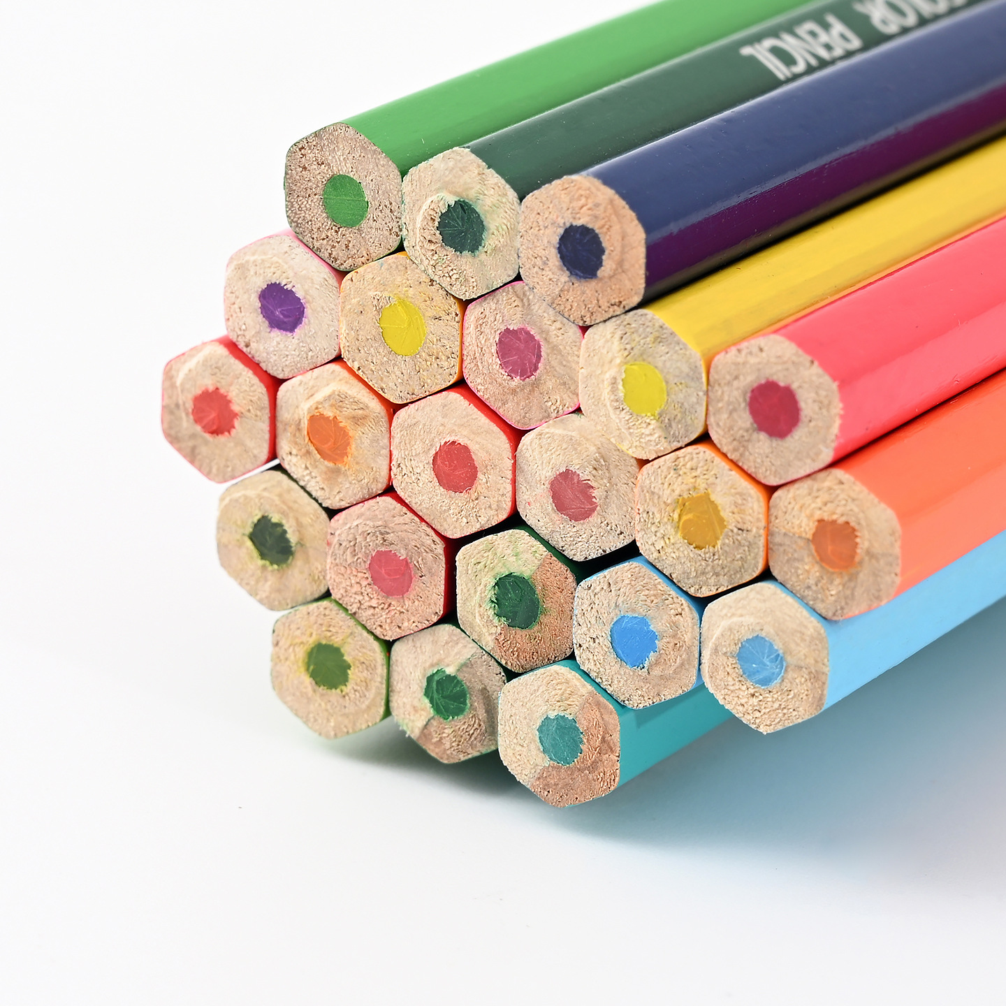 Los niños dibujan un conjunto de lápiz de color de barril multicolor para dibujos de dibujos animados lindos aceites de plomo de color image 4
