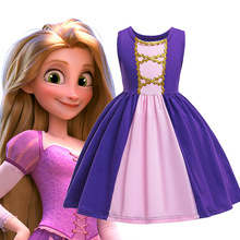 外贸童装儿童长发公主 舞台演出表演服连衣裙