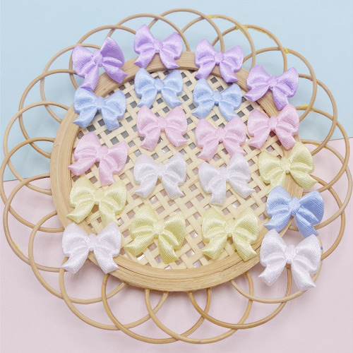 Ultrasonic Embroidered Satin Bow Hair Accessory for Shoes Socks Clothes Decorations Greeting Card Decoration Double-Sided Fabric Craft