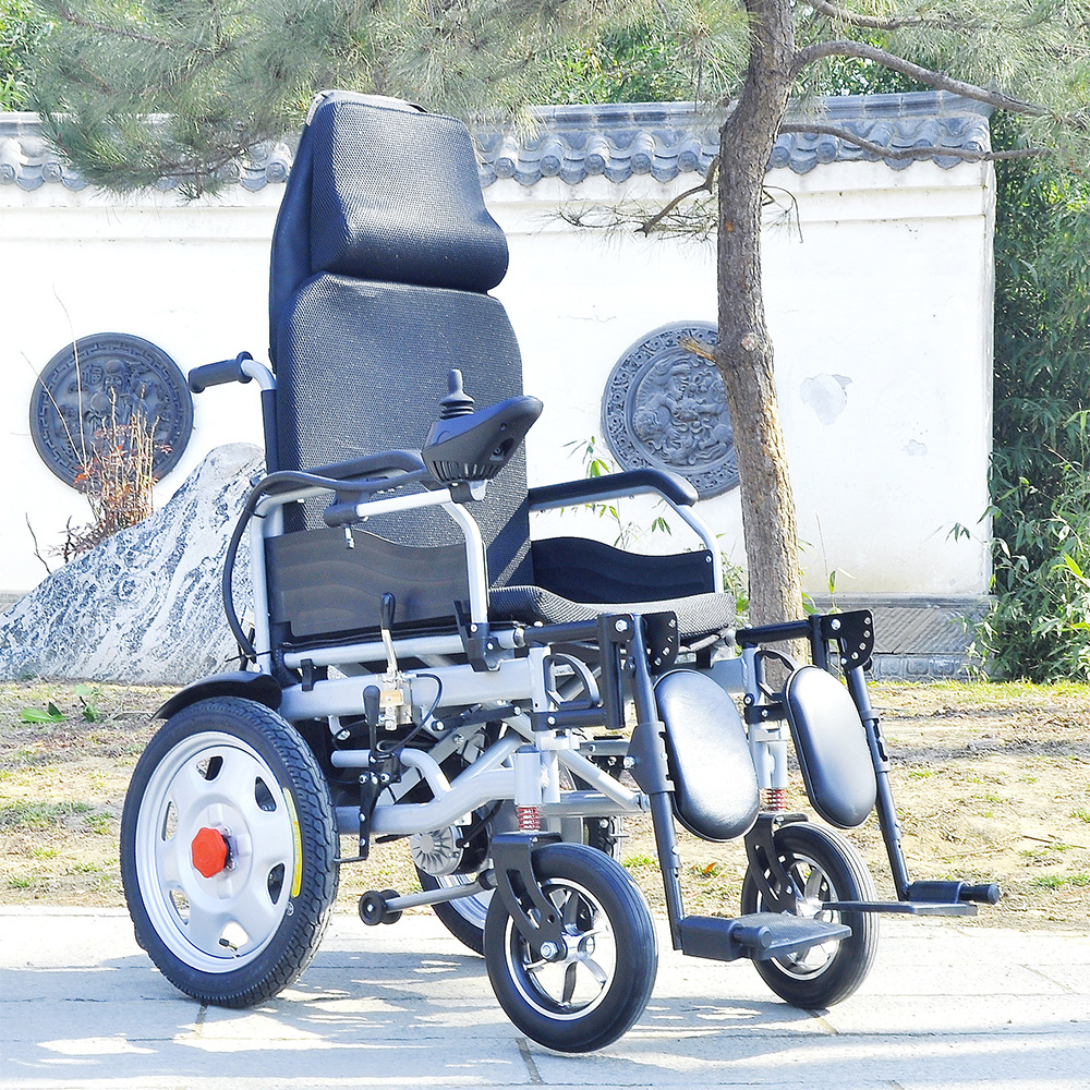 Reclining Electric Wheelchair, Intelligent Fully Automatic Folding Electric Wheelchair for the Elderly and Disabled, Mobility Scooter for the Elderly