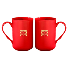 結婚洗漱杯刷牙杯子一對紅色皂盒陪嫁套裝漱口杯婚禮婚慶用品大榕