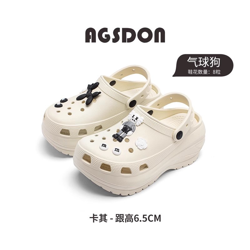 Zuecos de suela gruesa Augu Shiden para mujer, sandalias de playa de suela blanda, novedad primavera 2026, pantuflas de EVA