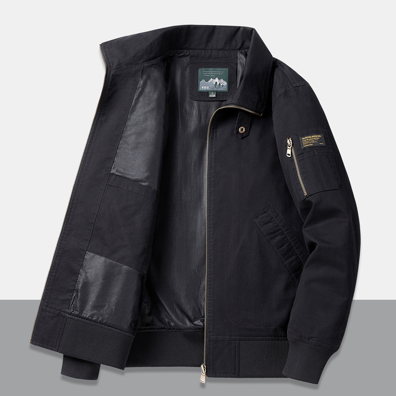 Otoño e Invierno nueva Chaqueta de algodón chaqueta casual de negocios de los hombres forrada de lana engrosada solapa de algodón acolchado abrigo de los hombres transfronteriza