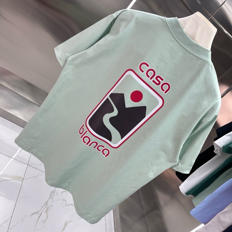 フランス貿易クロスボーダーカードカサブランカサブランカ半袖ラウンドネックTシャツプリントコットンTシャツ紳士服|undefined