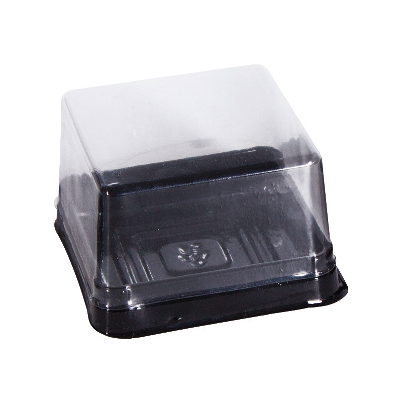 Tapa de plástico cuadrado redondo blister caja yema de huevo caja de la torta titular de la torta de Luna snack caja de nieve caja de belleza 50 piezas