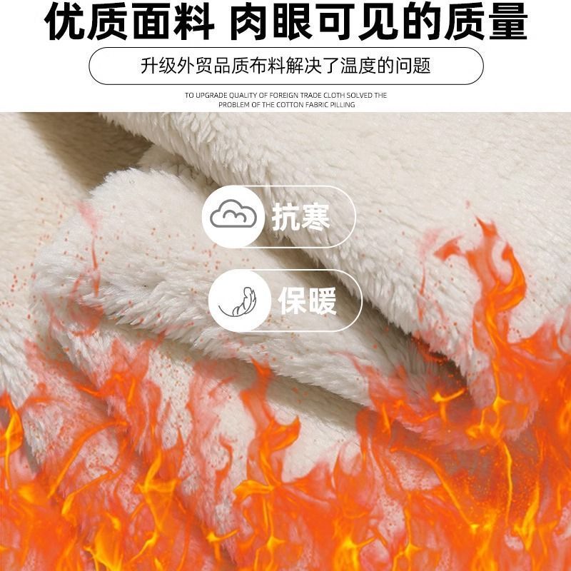 羊羔绒运动裤子女秋冬季高腰休闲加厚棉裤阔腿直筒小个子加绒卫裤|undefined