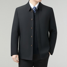 品牌中年男士羽绒服商务休闲拆卸白鹅绒内胆外套爸爸装扣子款上衣