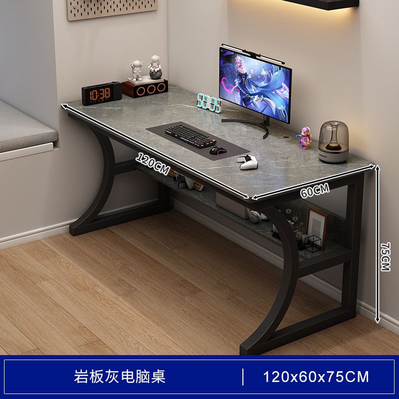 [테이블 밑 수납선반 포함] 슬레이트 그레이 120cm