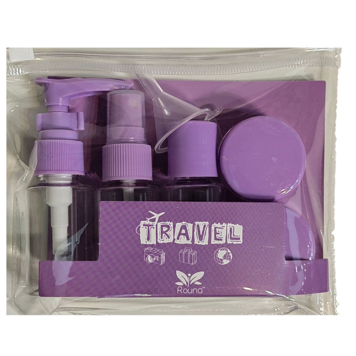 WesuncoRouna viaje subembotellado cosmético subembotellado conjunto botella de spray botella de loción botella vacía caja de embalaje