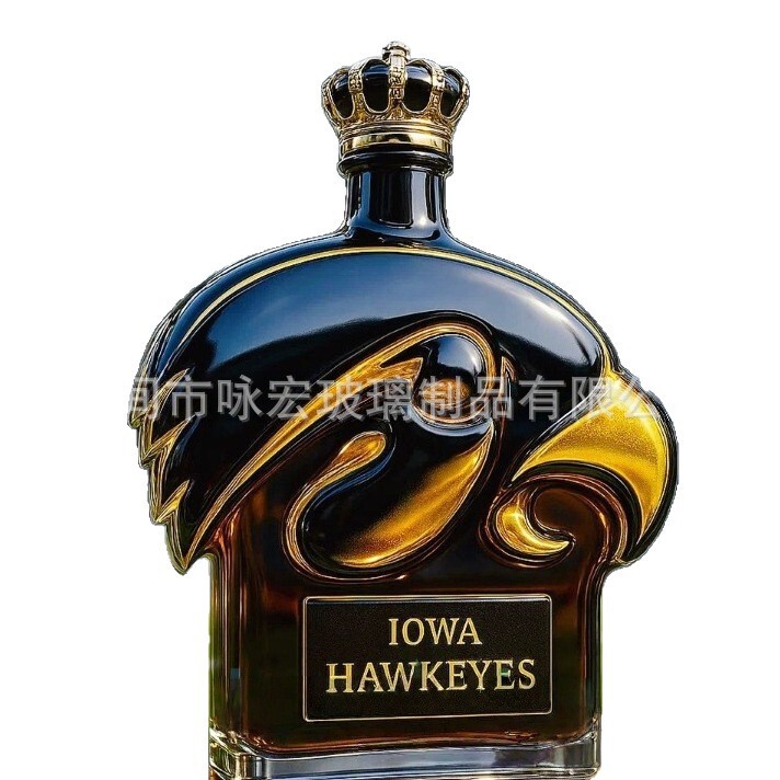 新品高硼硅玻璃鹰眼标志威士忌酒瓶泡酒瓶酒瓶装饰摆件泡酒瓶跨境|undefined