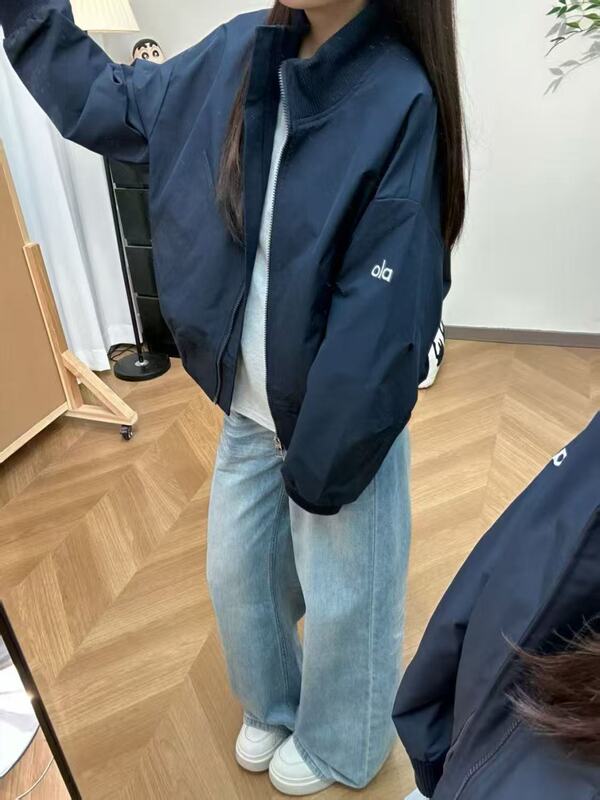 美式复古韩版宽松短款立领棒球外套女2025新款秋季学生小个子夹克|undefined