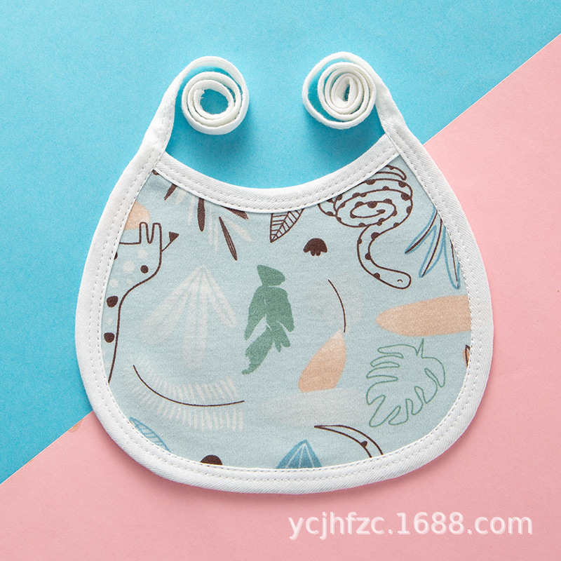 Bebé con cordones a prueba de agua babero recién nacido suministros bebé con cordones bebé babero de algodón