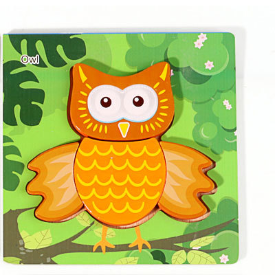 Bebé niños 1-2-3D años de edad la mitad de madera tridimensional rompecabezas bebé educación temprana inteligencia práctica mano ojo niños y niñas Juguetes