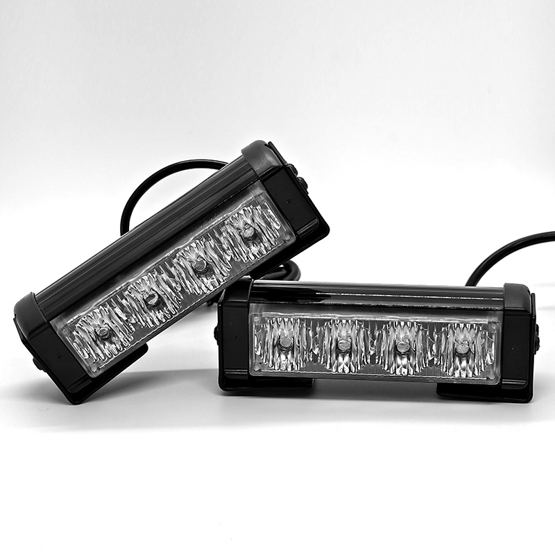 Car 4-Led Warning Light Modification, Dual Car Lights, Grille Decoration, Strobe Light, Flashing Light, Long Bar Light, Roof Light