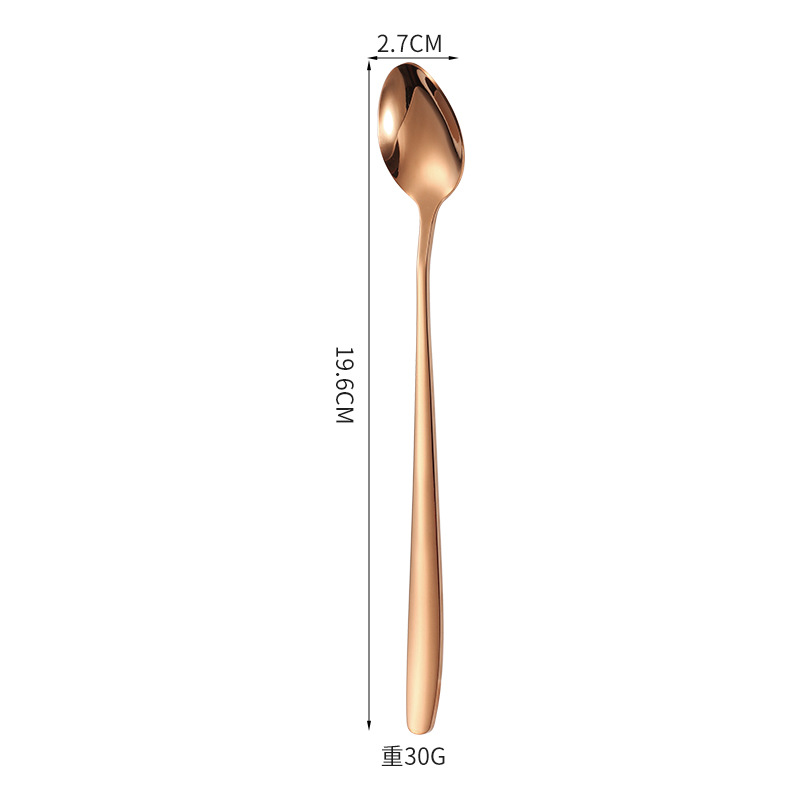 한국형 19.6cm-뾰족얼음숟가락-로즈골드