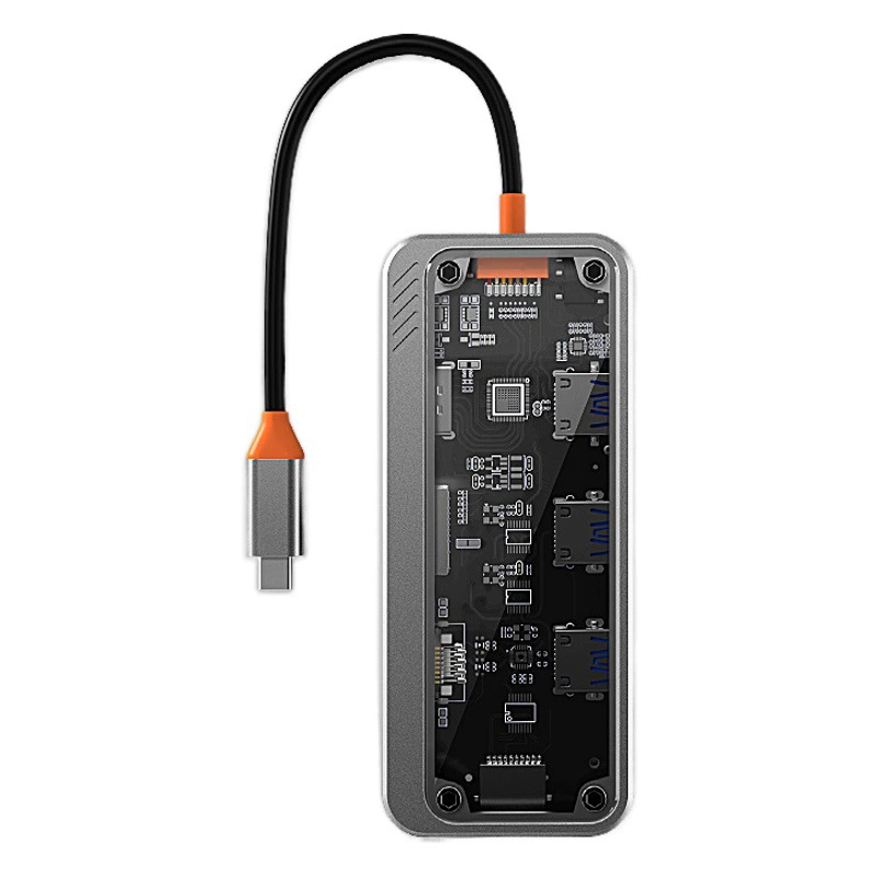 Трансграничный новый продукт на складе 10 в 1 Док-станция Type-C, док-станция расширения, USB-концентратор, многофункциональный преобразователь концентратора