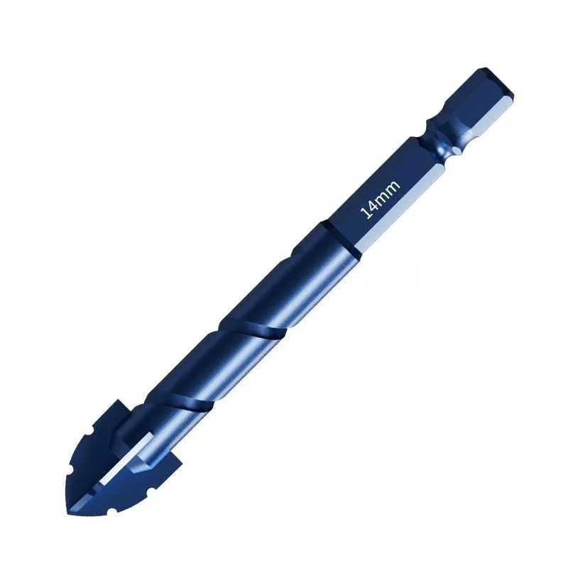 Blue ceramic glass marble drill stainless steel