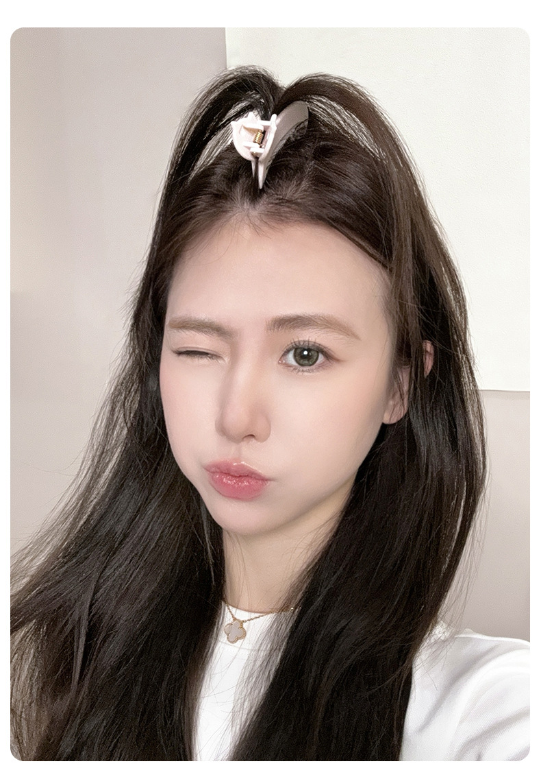  FaSoLa 貓咪髮夾梳子 白色款 兩個裝 側邊瀏海定型夾 高顱頂神器 碎髮夾 蓬鬆髮根