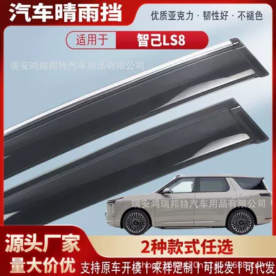 Suitable for Zhiji LS8 car window rain visors, acrylic car rain guards, rain deflectors, exterior modification