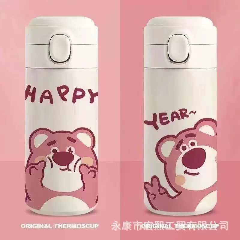 Sanrio, клубника, высококачественное стекло нержавеющая сталь, ручной чайник мультфильм для детей начальной школы, новая коллекция