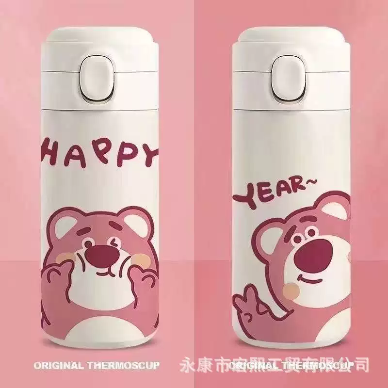 Sanrio, клубника, высококачественное стекло нержавеющая сталь, ручной чайник мультфильм для детей начальной школы, новая коллекция