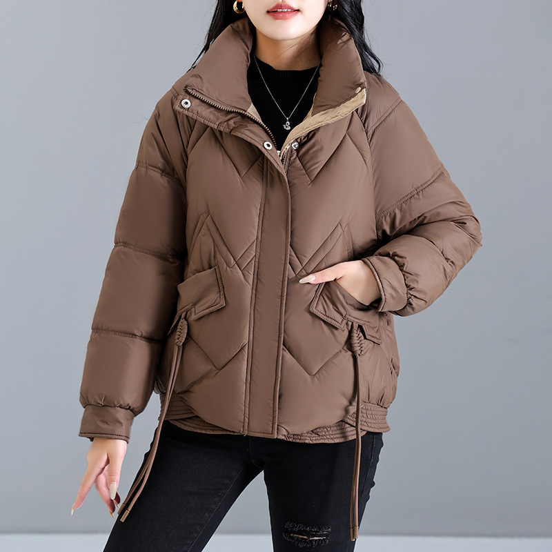 Comercio exterior ropa de algodón para mujeres 2024 nueva ropa de algodón corta de cuello grueso ropa de pan caliente chaqueta de algodón pequeño abrigo de invierno image 8