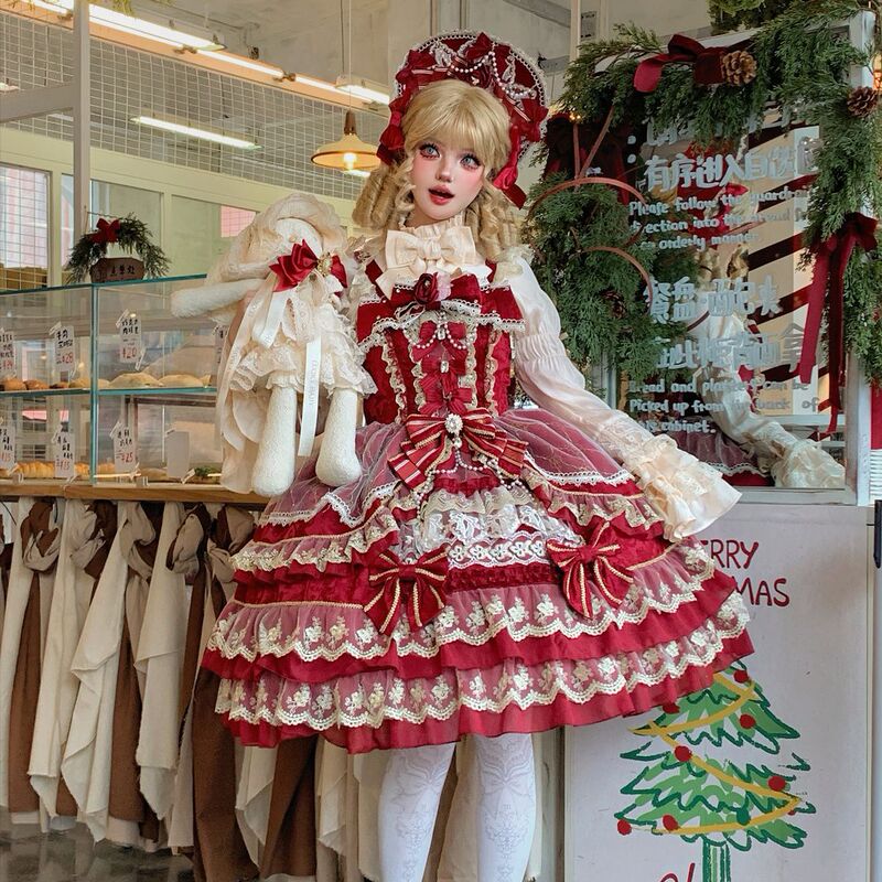 Lolita洋装doll感jsk吊带连衣裙夏季|undefined