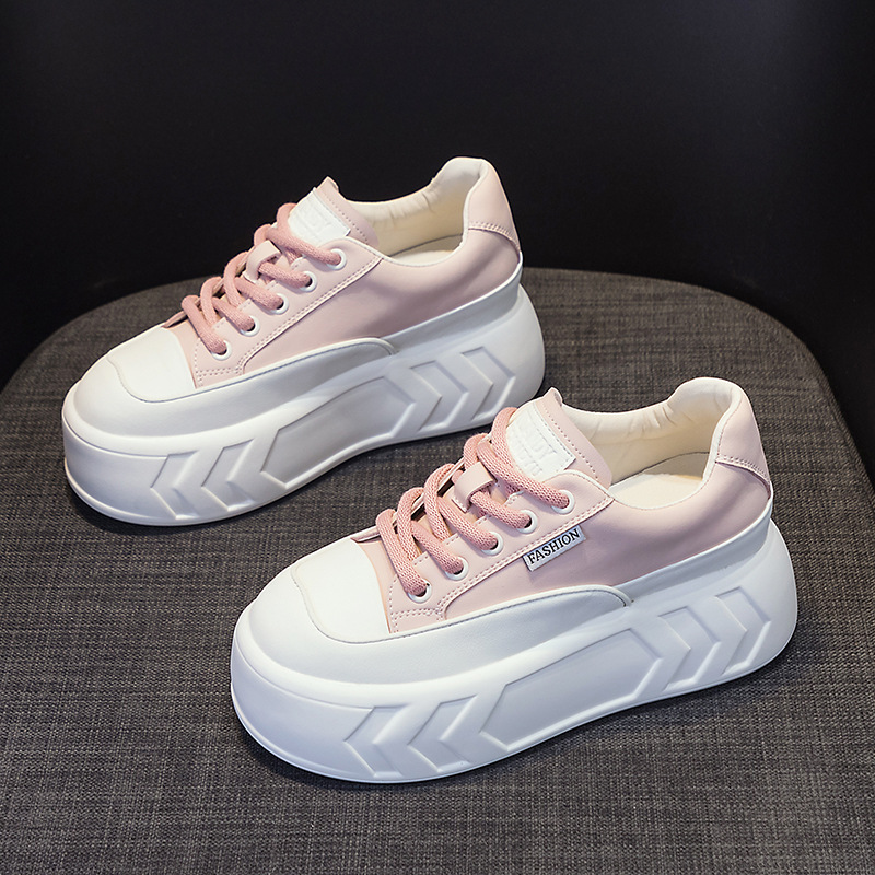 Giày sneaker nữ chunky đế dày da bò mùa xuân 2026 tăng chiều cao — M2315 Màu mơ, M2315 màu trắng, M2315-1 mặt lưới màu trắng, M2315-1 mặt lưới màu hồng
