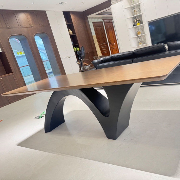 金花梨餐桌全实木长方形桌子家用餐厅家具餐台原木书桌饭桌中古风