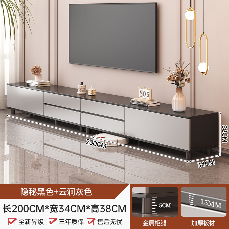 Gabinete de televisión sala de estar hogar moderno y simple tipo de casa pequeña aterrizaje 2025 nuevo almacenamiento de almacenamiento en un gabinete de televisión