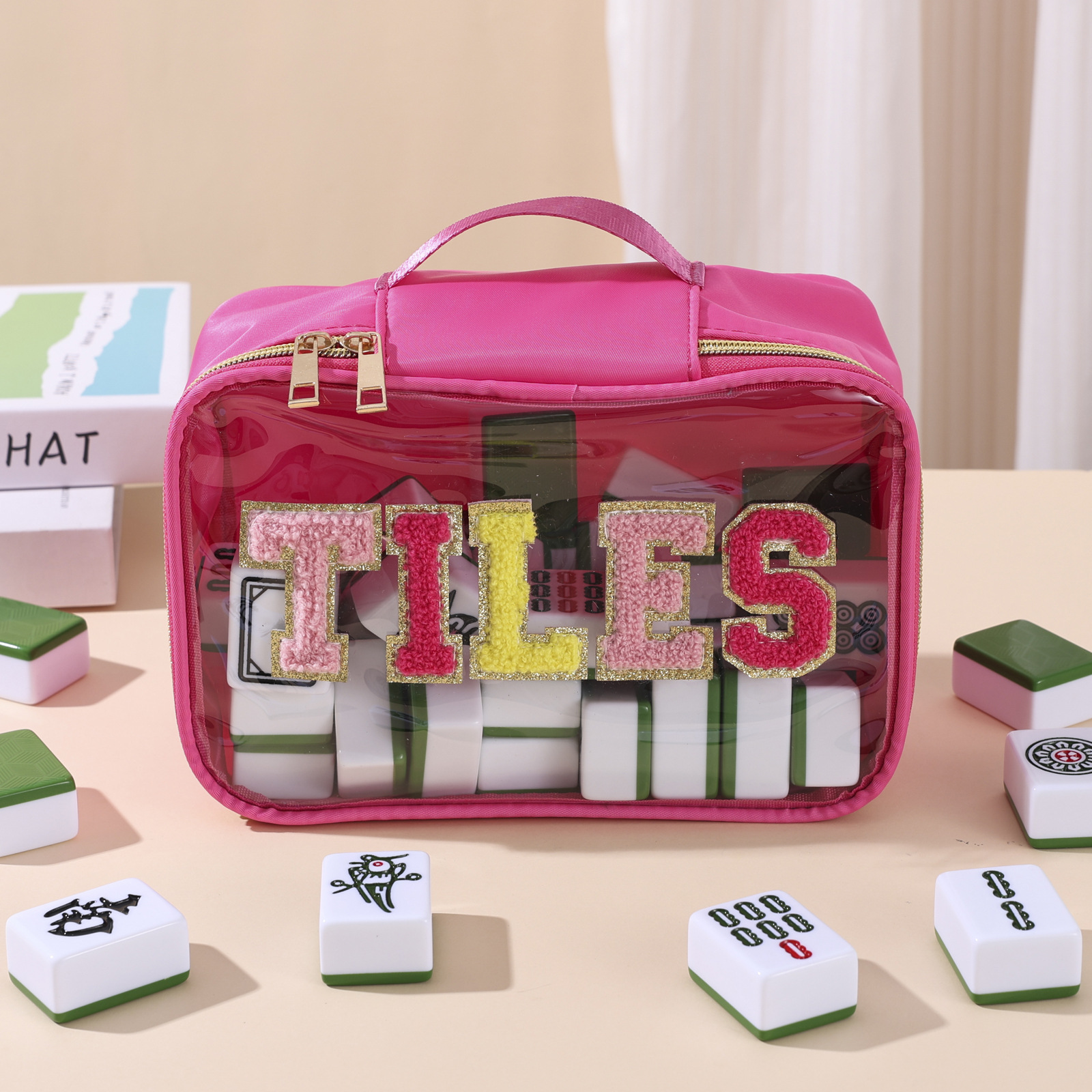 손잡이가 있는 로즈 레드 TILES
