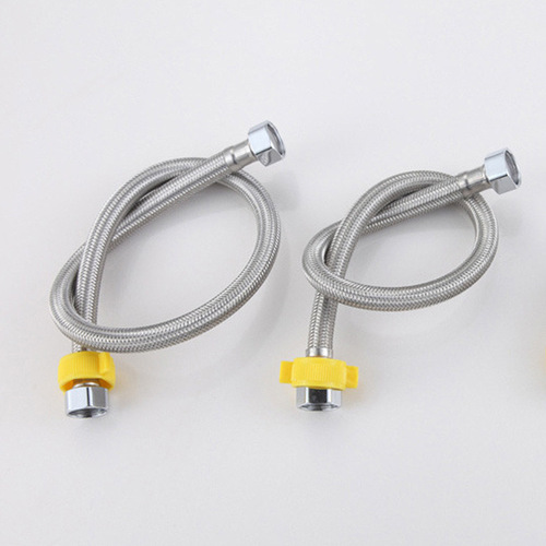 Water inlet hose explosion-proof steel wire pipe faucet hot and cold water pipe water heater water inlet pipe 304 stainless steel high pressure water pipe