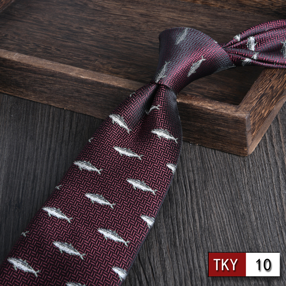 Corbata hombre vestido de negocios profesionales vino rojo novio casamiento Jacquard 8cm mano nueva tendencia spot