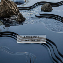 水景石材|中国黑水景石  黑色花岗岩景观水景石  地面雕刻水景石