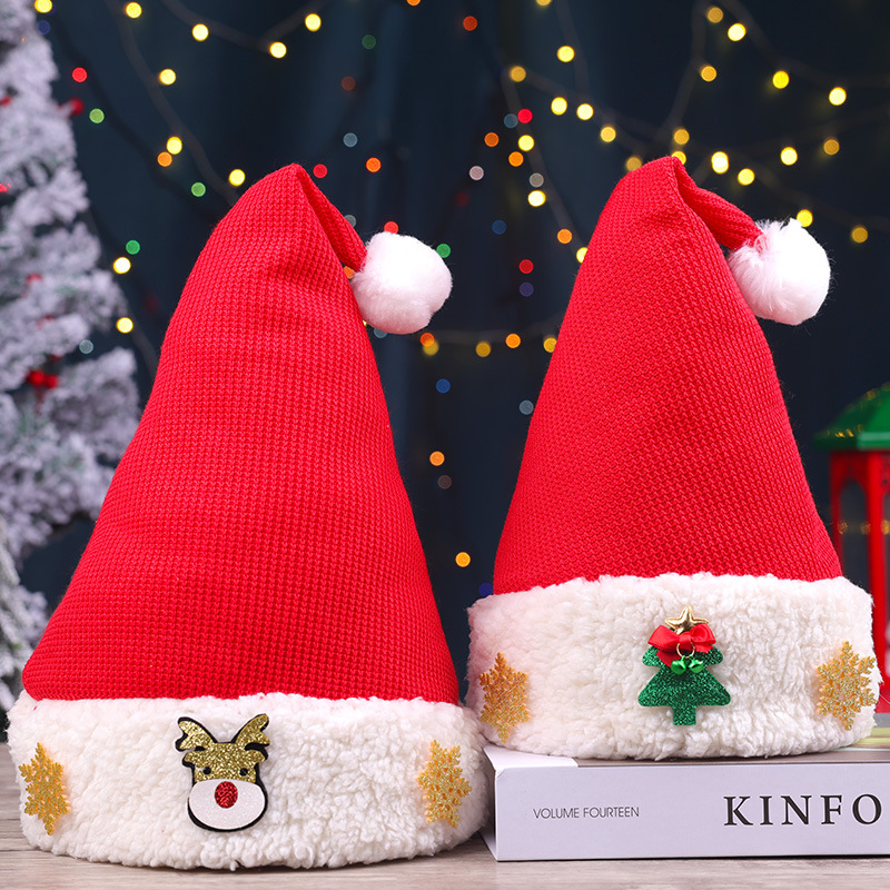 Christmas old man snowman hat children's adult knitted wool headdress kindergarten gift decoration_voghion.com