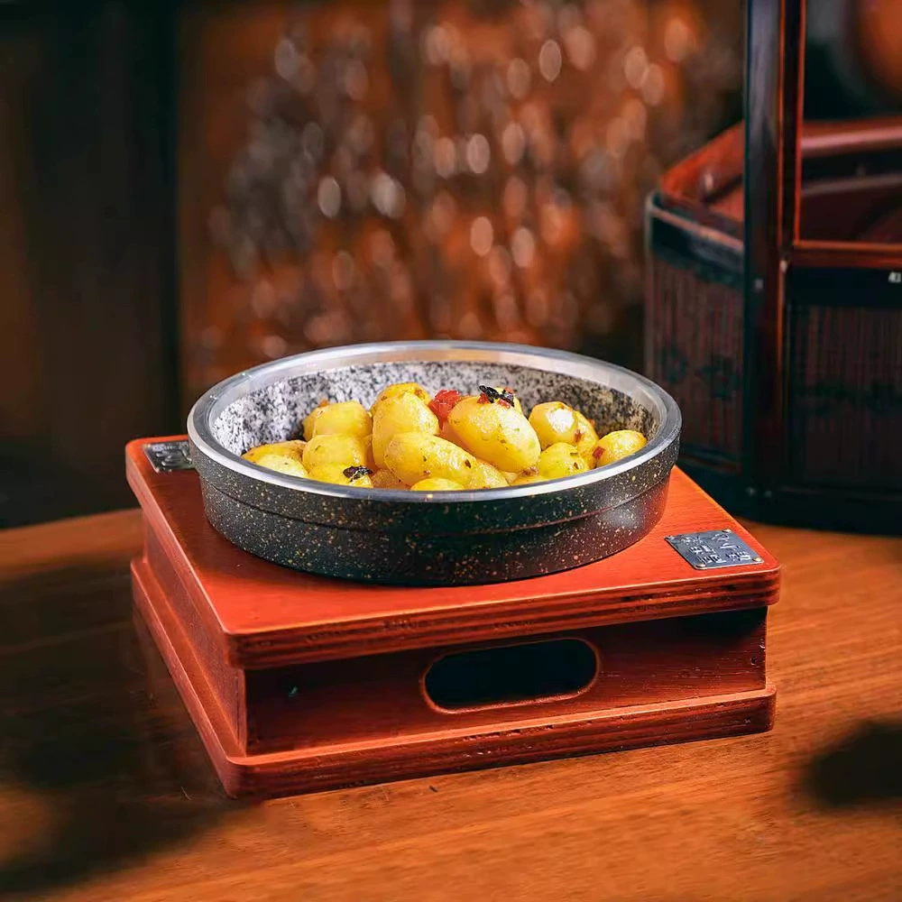 Стальной край термостойкий каменный горшок Особенности корейского каменного горшка пибимпап Каменная чаша Ресторан Особенности Оушко Жареный рис Посуда Бесплатная доставка