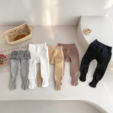 点兮冬季新款婴幼儿麦穗绒裤袜女宝宝洋气百搭加绒加厚保暖打底裤