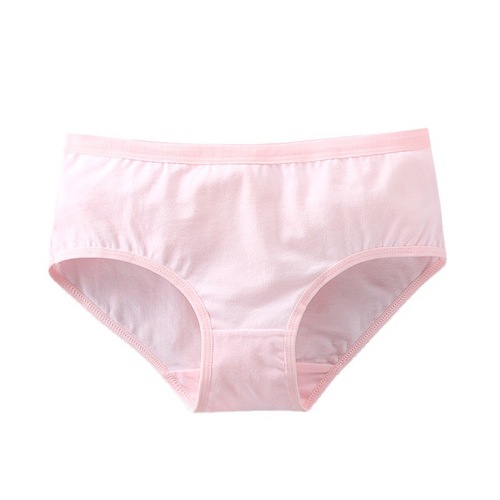 Girls' underwear, pure cotton, mid-waist, solid color, briefs, 10-11-12-13 years old, developing middle-aged children, summer