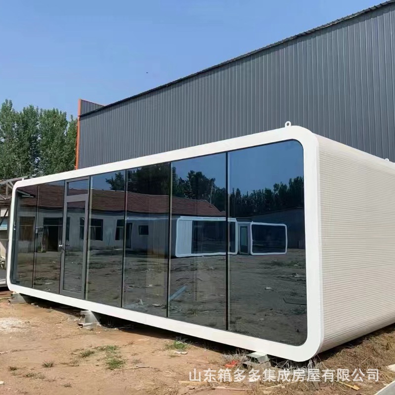 Cabina Apple Casa de familia Viajes Vacaciones Camping Villa móvil Habitación de hotel Estructura de acero Sala de sol Cabina Apple