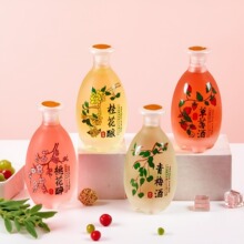 高颜值花果酒桃花酒桂花酒青梅酒草莓酒微醺小果酒网红摆台水果酒