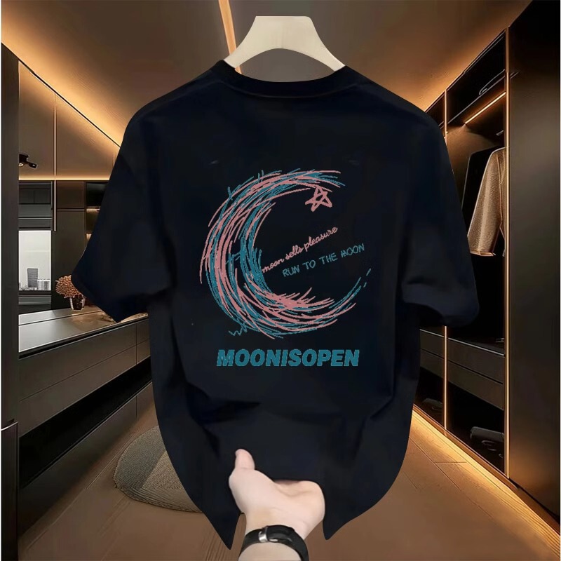 Summer Couple Trendy Brand Handsome Heavyweight Pure Cotton Youth Men and Women Ins Loose Casual Short-Sleeved T-Shirt Half-Sleeved Tops