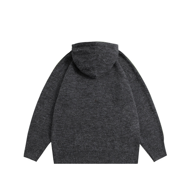 Men's Clothing Autumn Male And Female Students Neutral American Trendy Brand Jacquard Five Pointed Star Mixed Color Raw Edge Loose Sweatshirt Trend_viptrois.com
