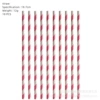 Pink striped straw 10pcs