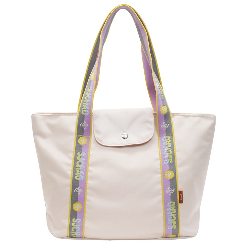 Bolsa de tela de nylon impermeable de gran capacidad, bolsa de mujer casual, bolsa de hombro, bolsa diaria de estudiantes, nueva bolsa de viaje
