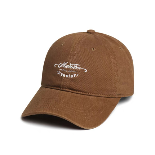 Japanese retro brushed duckbill cap for men, water-washed soft peak high-quality baseball cap with American English embroidery, wide-brimmed hat